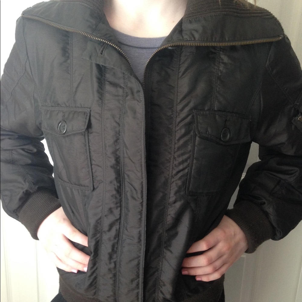 Dark Brown Bomber Jacket Women’s (Large)
